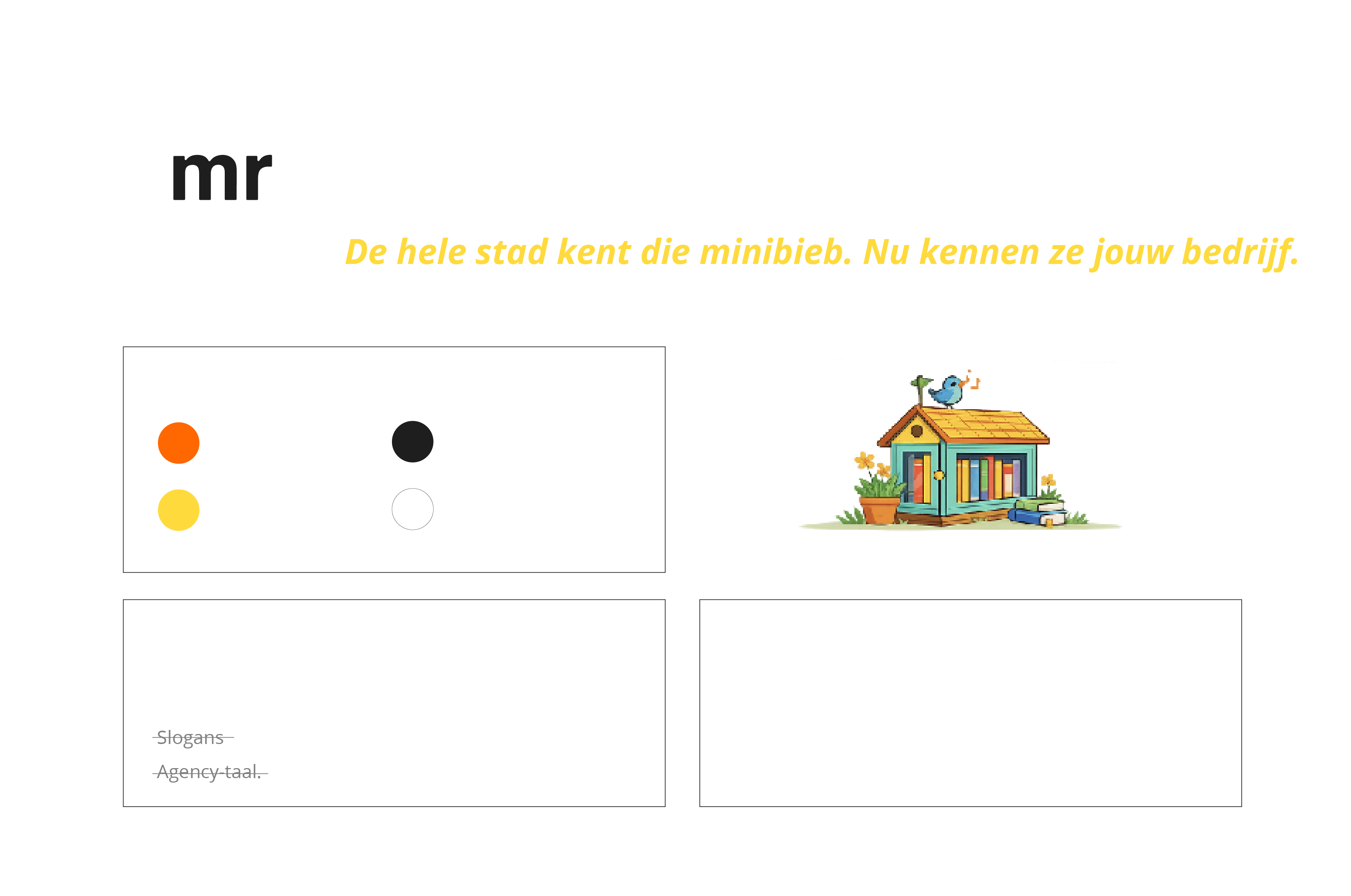MBR brand toolkit — logo, palet, typografie en stem
